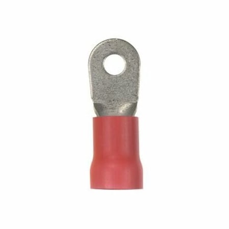 Panduit Ring Terminal, 5/16 in Stud Size, 2 AWG, 600 V, Vinyl Insulated, Red, 10 PK PV2-56R-XY